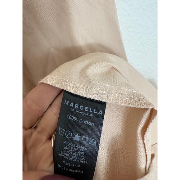 Marcella NYC Minna Sleeveless Tan Maxi Dress Size Large Lagenlook Quiet Luxury - Picture 4 of 10